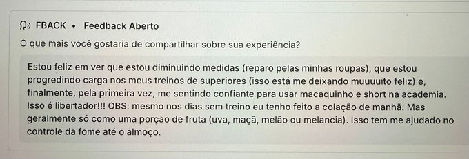 Depoimento de paciente